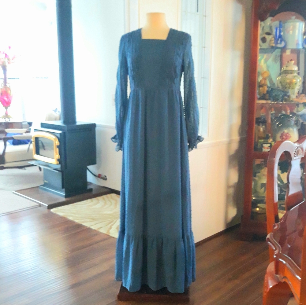 Orange creek cottage core style maxi dress